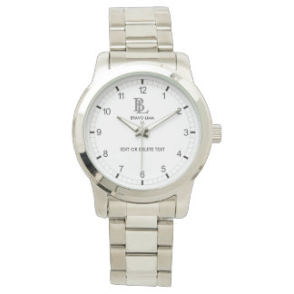 Anpassbare Monogramm und Name Armbanduhr