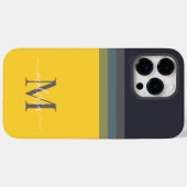 Anpassbare Monogramme mit Niedlichem Strippfarbblo Case-Mate iPhone Hülle (Rückseite (Horizontal))