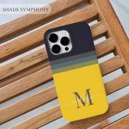 Anpassbare Monogramme mit Niedlichem Strippfarbblo Case-Mate iPhone 14 Pro Max Hülle
