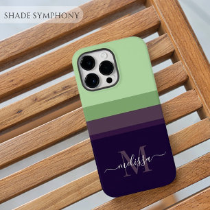 Anpassbare Monogramme mit Niedlichem Strippfarbblo Galaxy S5 Cover
