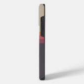 Anpassbare Monogramme mit Niedlichem Strippfarbblo iPhone Hülle (Linke Seite)