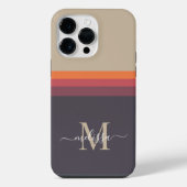 Anpassbare Monogramme mit Niedlichem Strippfarbblo iPhone Hülle (Rückseite)