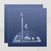 Anpassbare Moonlit Ramadan Feiertagskarte (Vorne/Hinten)