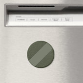 Anpassbare Moosgrüne Streifen-Magnet Magnet (In Situ (Geschirrspüler))