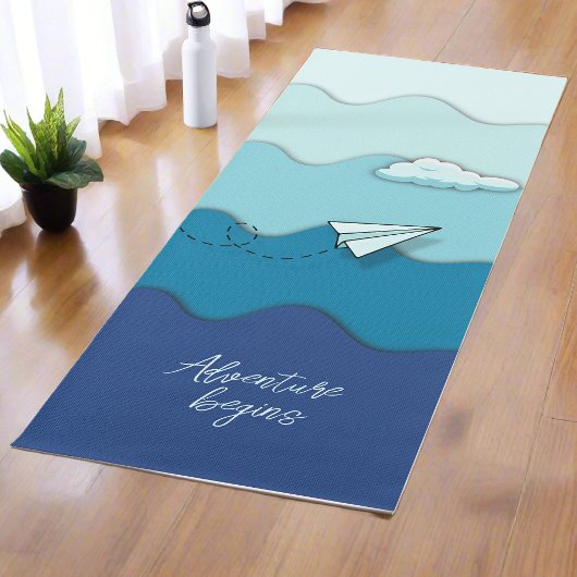 Anpassbare Motivierend "Adventure Begins" Yogamatte