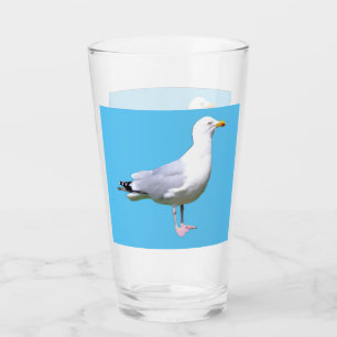 Anpassbare Möwe Stehende Möwen Strand Glas
