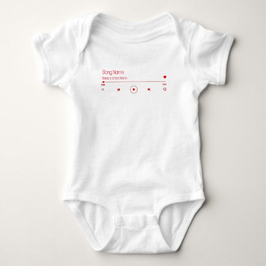 Anpassbare Musik Baby Strampler (Vorderseite)