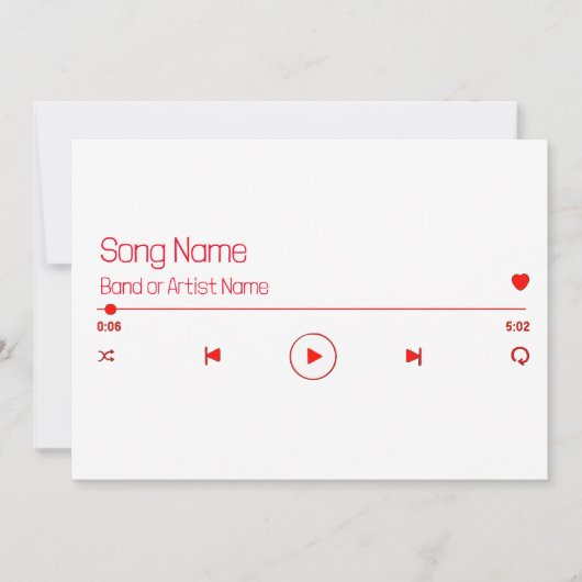 Anpassbare Musik Einladung (Vorderseite)