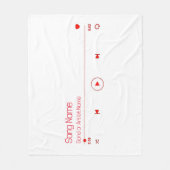 Anpassbare Musik Fleecedecke (Vorderseite)