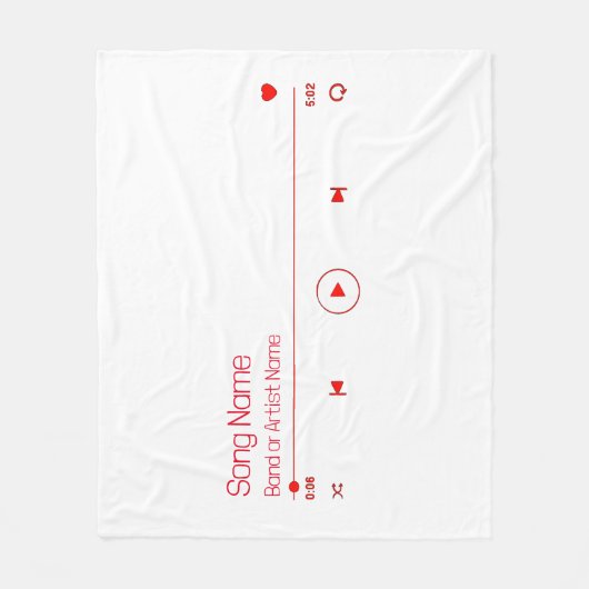 Anpassbare Musik Fleecedecke (Vorderseite)