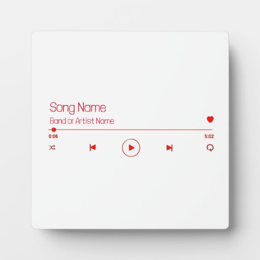 Anpassbare Musik Fotoplatte (Vorderseite)
