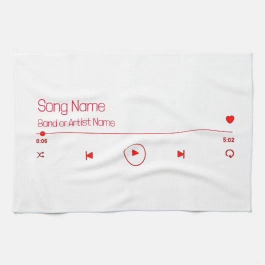 Anpassbare Musik Geschirrtuch (Horizontal)