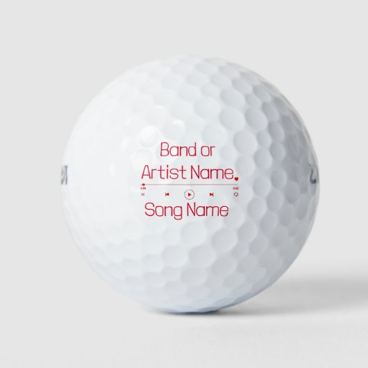 Anpassbare Musik Golfball (Vorderseite)