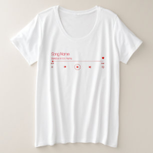 Anpassbare Musik Große Größe T-Shirt