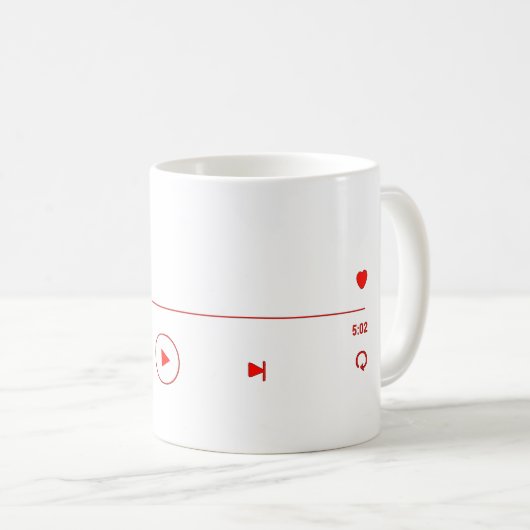 Anpassbare Musik Kaffeetasse (VorderseiteRechts)