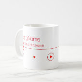 Anpassbare Musik Kaffeetasse (Vorderseite Links)
