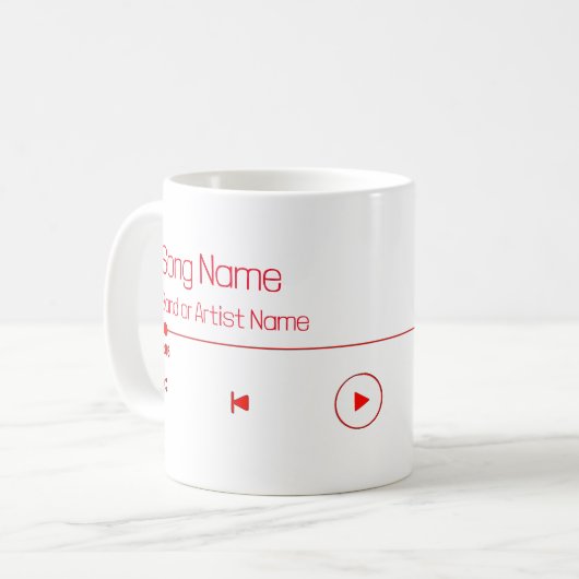 Anpassbare Musik Kaffeetasse (Vorderseite Links)