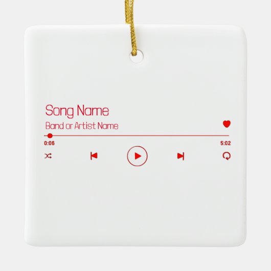 Anpassbare Musik Keramikornament (Vorderseite)