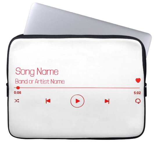 Anpassbare Musik Laptopschutzhülle (Vorderseite)