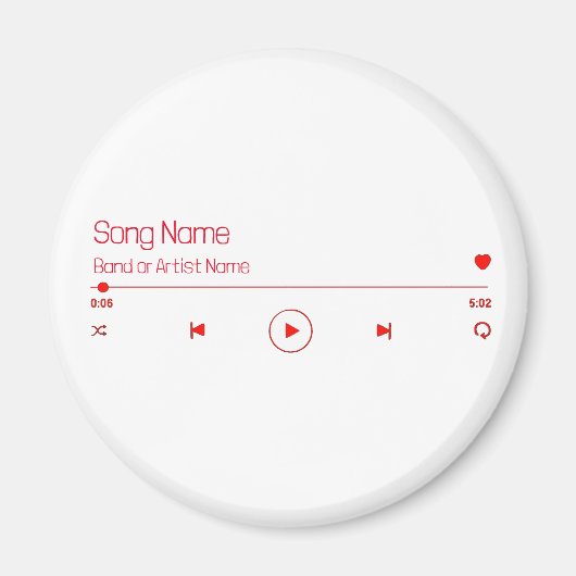 Anpassbare Musik Magnet (Vorne)