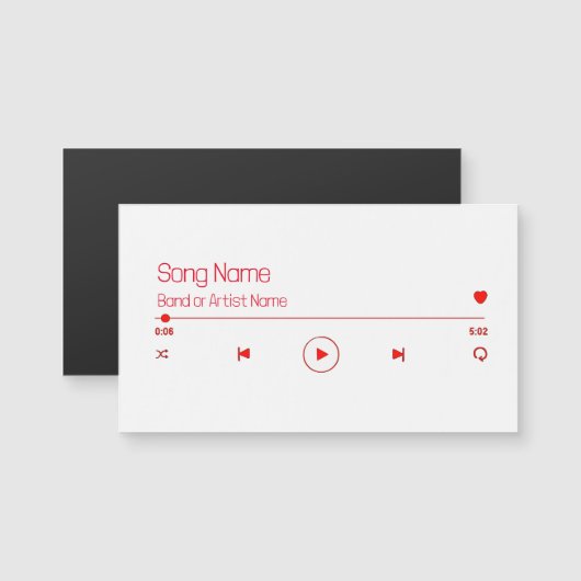 Anpassbare Musik Magnetkarte (Vorne/Hinten)