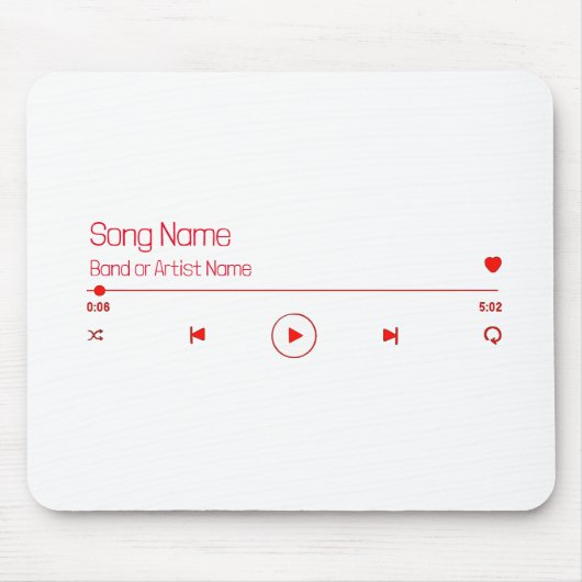 Anpassbare Musik Mousepad (Vorne)