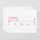 Anpassbare Musik Postkarte (Vorne/Hinten)