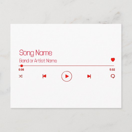 Anpassbare Musik Postkarte (Vorderseite)