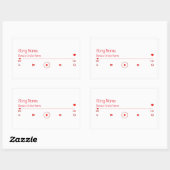 Anpassbare Musik Rechteckiger Aufkleber (Blatt)