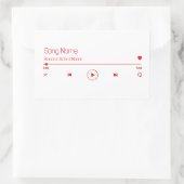 Anpassbare Musik Rechteckiger Aufkleber (Tasche)