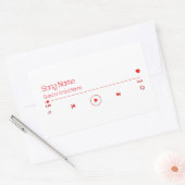 Anpassbare Musik Rechteckiger Aufkleber (Umschlag)