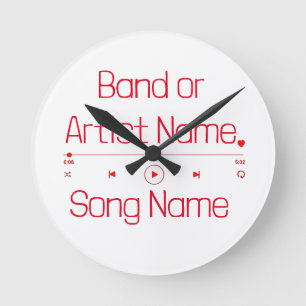 Anpassbare Musik Runde Wanduhr