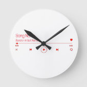 Anpassbare Musik Runde Wanduhr (Vorderseite)