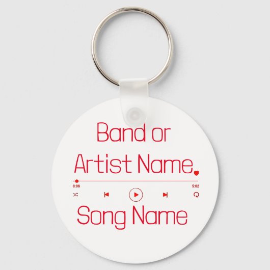 Anpassbare Musik Schlüsselanhänger (Vorderseite)