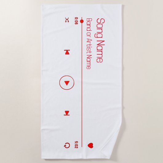 Anpassbare Musik Strandtuch (Vorderseite)