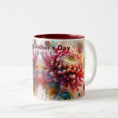 Anpassbare "Muttertag" Whimsical Floral Mama Zweifarbige Tasse (VorderseiteRechts)