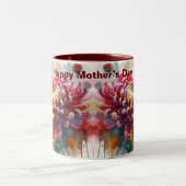 Anpassbare "Muttertag" Whimsical Floral Mama Zweifarbige Tasse (Mittel)