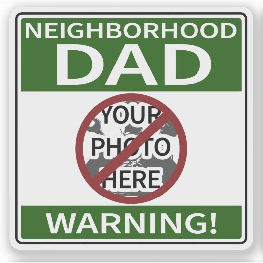Anpassbare Nachbarschafts-Vater signieren Green X' Aufkleber (Vorderseite)
