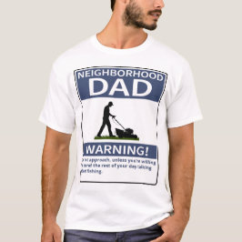 Anpassbare Nachbarschafts-Vater Warnmaus blau T-Shirt
