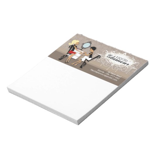 Anpassbare Nageltechniker-Notepad Notizblock (Rotiert)