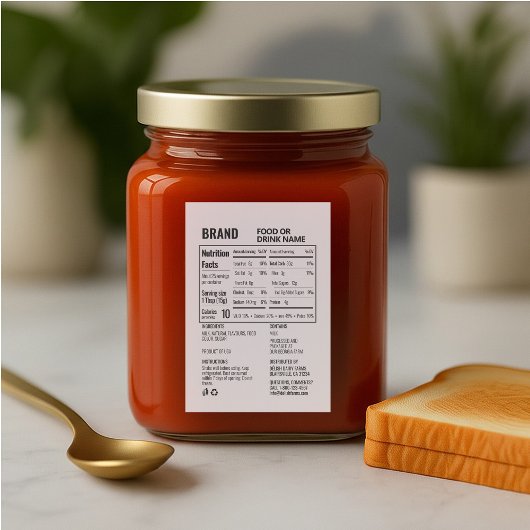 Anpassbare Nährwertangaben Inhaltsstoffe Lebensmit Weinetikett