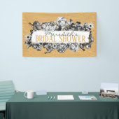 Anpassbare Name Gold Rose Chic Monogram Luxus Banner (Messeveranstaltung)