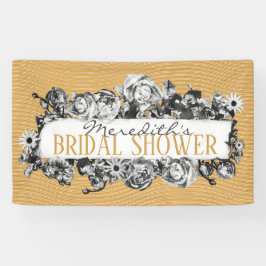 Anpassbare Name Gold Rose Chic Monogram Luxus Banner