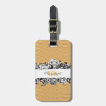 Anpassbare Name Gold Rose Chic Monogram Luxus