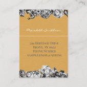 Anpassbare Name Gold Rose Chic Monogram Luxus Visitenkarte (Rückseite)