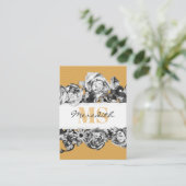 Anpassbare Name Gold Rose Chic Monogram Luxus Visitenkarte (Stehend Vorderseite)