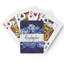 Anpassbare Name Navy Rose Stilvolle Chic Monogram