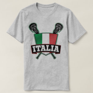 Anpassbare Name & Nummer Italien Lacrosse T - Shir T-Shirt