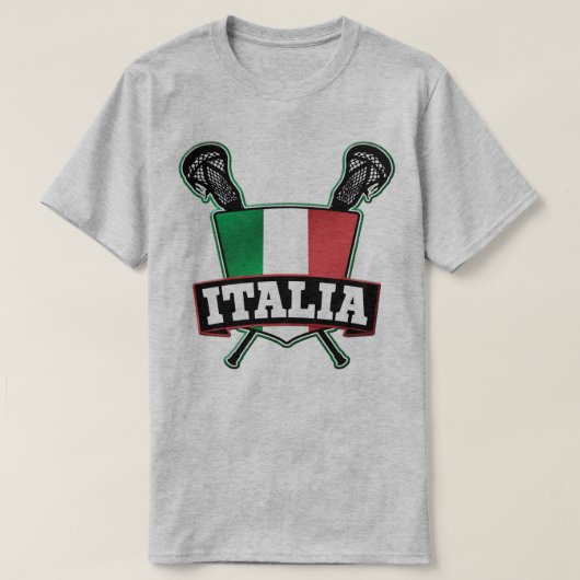 Anpassbare Name & Nummer Italien Lacrosse T - Shir T-Shirt (Design vorne)