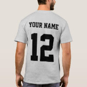 Anpassbare Name & Nummer Italien Lacrosse T - Shir T-Shirt (Rückseite)